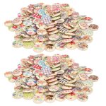Lot de 200 boutons de couture en bois de 15 mm, couleurs assorties, pour la confection de vtements et ...