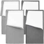 Lot de 3 chiffons de nettoyage et de polissage pour bijoux, 4 couches, 20 x 20 cm, pour le nettoyage ...