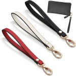 Lot de 3 dragonnes de poignet en cuir de 20, 3 cm pour sac a main, portefeuille, pochette d'embrayage, ...