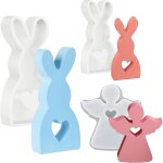 Lot de 3 moules en silicone 3d en forme de lapin de pques - moule en silicone - moule en silicone pour ...