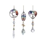 Lot de 3 pendentifs en strass a suspendre pour la dcoration de la maison et de la voiture