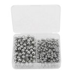 Lot de 300 epingles a tte ronde en perles pour couture, marquage fixe, outil pratique (argent)