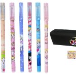 Lot de 31 stylos a encre gel moon girl - joli sac a crayons - autocollants de marin - encre noire - 0, ... Lot de 31 stylos a encre gel moon girl - joli sac a crayons - autocollants de marin - encre noire - 0, ...