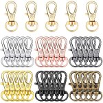 Lot de 35 mousquetons a ressort pivotants pour porte - cls, fermoir mousqueton pour bijoux diy (multicolore) ...