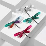 Lot de 4 broches libellules en rsine