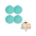 Lot de 4 moules a gâteau ronds en silicone antiadhésifs de 15 cm (6 pouces) - vert Lot de 4 moules a gâteau ronds en silicone antiadhésifs de 15 cm (6 pouces) - vert