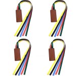 Lot de 4 marque - pages en similicuir avec 5 rubans colorés pour livres, cadeau idéal pour les lecteurs, ... Lot de 4 marque - pages en similicuir avec 5 rubans colorés pour livres, cadeau idéal pour les lecteurs, ...