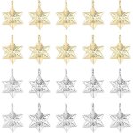 Lot de 40 breloques en forme d'toile de david en alliage bicolore, petites breloques en forme d'toile ...
