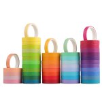 Lot de 48 rouleaux de ruban washi arc - en - ciel de 7. 5mm de large, de couleur unie, pour bricolage, ...