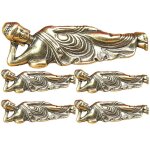 Lot de 5 figurines de bouddha en cuivre ¿ dcoration d'intrieur elgante, statues paisibles pour bureau, ...