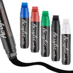 Lot de 5 stylos acryliques de 15mm de large - marqueurs graffiti multicolores - pointe b autée - marqueurs ... Lot de 5 stylos acryliques de 15mm de large - marqueurs graffiti multicolores - pointe b autée - marqueurs ...