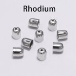 Lot de 50 a 100 embouts de cordon, capuchons de gland, perles, collier rond en cuir pour bricolage, fabricatio ...