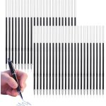 Lot de 50 recharges de stylos rtractables bleus, 0, 7 mm, recharges pour stylos a bille, gel, 107 mm ...