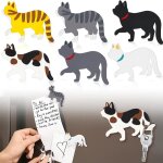 Lot de 6 aimants de réfrigérateur avec la forme de chat, crochet pour réfrigérateur, une boutique de ... Lot de 6 aimants de réfrigérateur avec la forme de chat, crochet pour réfrigérateur, une boutique de ...