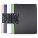 Lot de 6 chemises, feuilles mobiles a4 sans trou avec pince a ressort et pince solide, classeur, bureau, ...