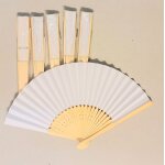 Lot de 6 eventail chinois en bois a dcorer a la peinture feutre stylo - repliable - lot neuf sous blister ...