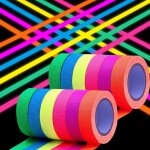 Lot de 6 rubans adhsifs fluorescents uv - rubans adhsifs non gaffer