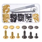 Lot de 60 rivets en cuir, accessoire de bricolage, parfait et rutilisable