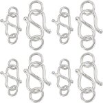 Lot de 8 fermoirs en s en argent sterling 925, rallonges de collier, fermoirs a crochet en s, connecteurs ... Lot de 8 fermoirs en s en argent sterling 925, rallonges de collier, fermoirs a crochet en s, connecteurs ...
