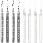 Lot de 8 marqueurs de peinture stylo blanc et noir permanents a pointe moyenne de 0, 7 mm stylo peinture ... Lot de 8 marqueurs de peinture stylo blanc et noir permanents a pointe moyenne de 0, 7 mm stylo peinture ...