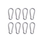 Lot de 8 petits mousquetons - mousqueton ressort inox f