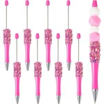 Lot de 8 stylos a bille en plastique avec strass et etoiles pailletes pour bricolage, dcoration scolaire, ...