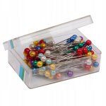 Lot de 80 epingles a coudre a tte de perle pour bricolage, mariage, corsage