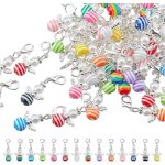 Lot de 84 breloques en forme d'ailes d'ange, 14 couleurs, pendentifs ronds colors en acrylique avec ...