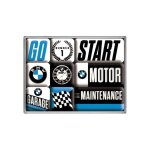 Lot 9 magnet bmw maintenance start compteur drapeau auto aimant frigo Lot 9 magnet bmw maintenance start compteur drapeau auto aimant frigo