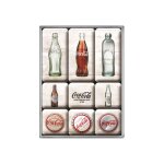 Lot 9 magnet coca cola bouteille et capsule sur fond blanc aimant frigo