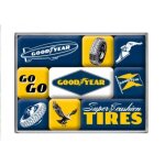 Lot de 9 magnet pneus goodyear deco garage cuisine bar diner loft frigo