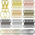Lot de 98 clips rotatifs pour cordons avec porte - cls, fermoir mousqueton pour porte - cls, bijoux, ...