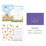 Lot d'enveloppes avec tampons pour cartes de vministriels x, 6 pices, style coren - type tulip