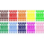 Lot gommettes autocollantes 400 multi formes couleurs mix 2cm carte scrapbooking