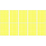Lot gommettes autocollantes 540 rondes jaune 1, 5cm carte scrapbooking