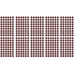 Lot gommettes autocollantes 540 rondes marron 1, 5cm carte scrapbooking
