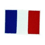 Lot de patch ecusson brod drapeau france franais 7x5 thermocollant - lot de 50