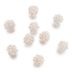 Lot de perles d'eau douce naturelles faites a la main, 10 pices, boules rondes pour boucles d'oreilles, ...