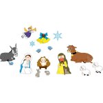 Lot de personnage de la cr�che autocollant adh�sif sticker logo 753 - taille : 8 cm