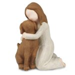 Love my dog figurines statues, chien ange amiti� souvenir cadeaux, sculpt� figures peintes a la main ...