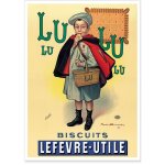 Lu ecolier - biscuit lefvre - utile - firmin bouisset - 50x70cm - affiche / poster envoi en tube