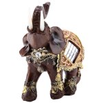 Lucky feng shui grain de bois el�phant statue sculpture richesse figurine cadeau d�coration de la maison ...