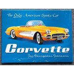 Magnet 6x8cm chevrolet corvette jaune cabriolete frigo Magnet 6x8cm chevrolet corvette jaune cabriolete frigo