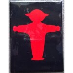 Magnet 6x8cm homme rouge interdit pharmacie frigo