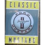 Magnet 8x6 cm ford mustang logo classig gris jaune deco garage cuisine bar diner loft frigo