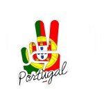 Main drapeau du portugal autocollant logo 45 adhsif sticker - taille : 8 cm