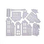 Maison de nol dcoupe dies pochoir diy scrapbooking gaufrage papier carte dcor
