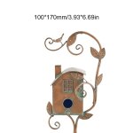 Maison d'oiseau en mtal etanche, accent d'oiseau exquis, dcoration de jardin, nichoir extrieur, mangeoires, ...