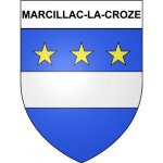 Marcillac - la - croze 19 ville stickers blason autocollant adh�sif - taille : 4 cm