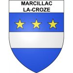 Marcillac - la - croze 19 ville sticker blason ecusson autocollant adh�sif - taille : 17 cm